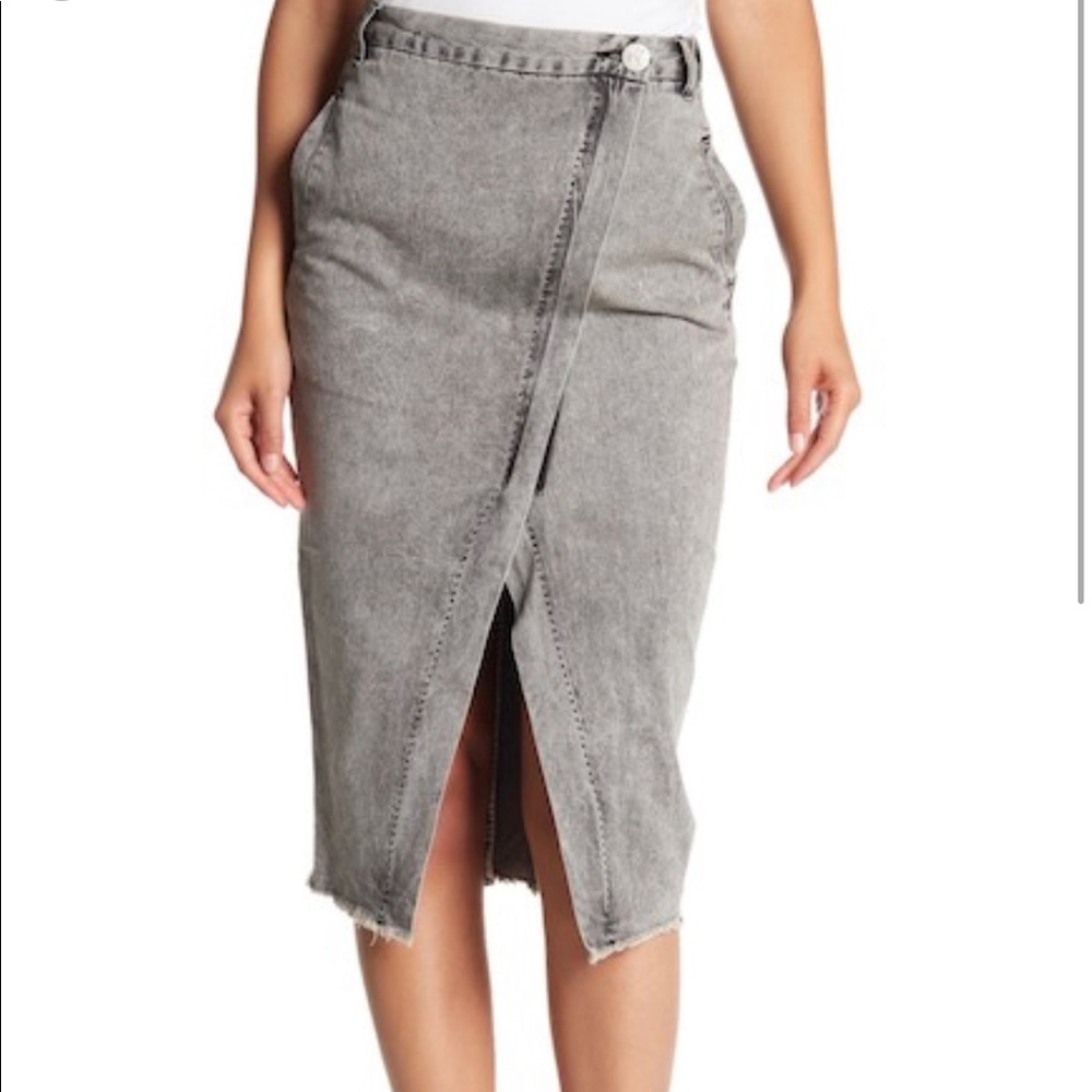 Society Denim Wrap Skirt